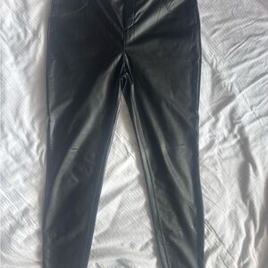 Black Women's faux leather pants